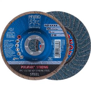 PFERD Polifan Flap Disc PFC 125mm Z 50 SGP Strong Steel