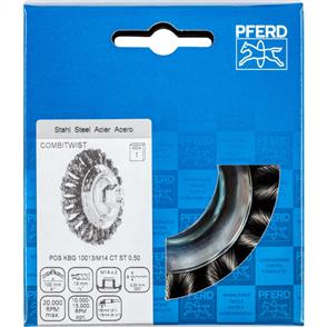 PFERD Threaded Bevel Brush, Knotted POS KBG 10013/M14 CT ST 0,50