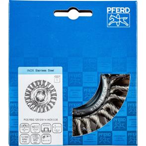 PFERD Wheel Brush, Knotted POS RBG 12512/M14 Inox 0,35