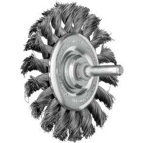 PFERD Shank Mounted Wheel Brush, Knotted RBG 7006/6 Steel 0,35
