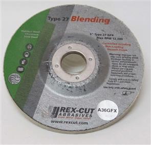REXCUT D/C Grinding Disc T27 125x4.8x22mm A36 GFX