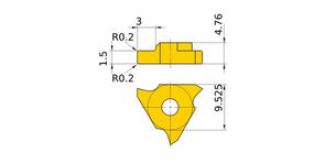 MITSUBISHI Insert, Grooving MGTR33150 VP20MF 1.5mm