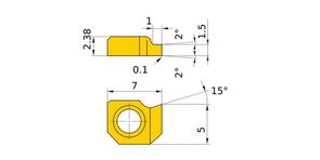 MITSUBISHI Insert, Grooving MLG1015L UTi20T