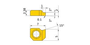 MITSUBISHI Insert, Grooving MLG1020L UTi20T