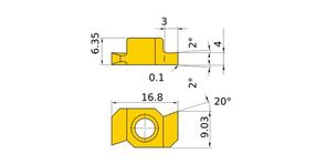 MITSUBISHI Insert, Grooving MLG2040L UTi20T