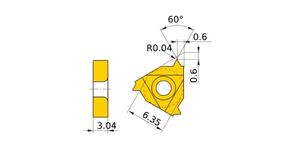MITSUBISHI Insert, Threading MMT11IR320UN VP10MF