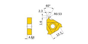 MITSUBISHI Insert, Threading MMT22ER060UN VP10MF