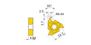MITSUBISHI Insert, Threading MMT22ERN55 VP10MF