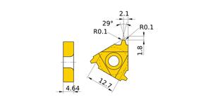 MITSUBISHI Insert, Threading MMT22IR060ACME VP10MF