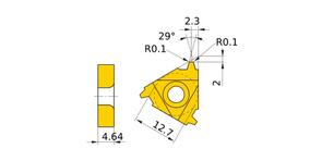 MITSUBISHI Insert, Threading MMT22IR050ACME VP10MF