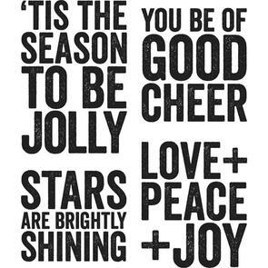 Stampers Anonymous Tim Holtz Cling Stamps - Bold Tidings #1