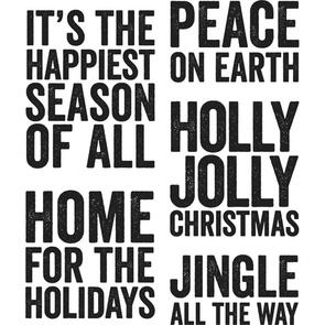 Stampers Anonymous Tim Holtz Cling Stamps - Bold Tidings #3