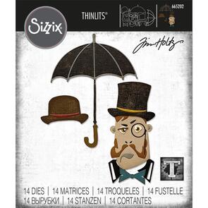 Sizzix Tim Holtz Thinlits Die Set 14PK - The Gent by