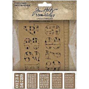 Idea-Ology Tim Holtz Stencil Cards 5.375"X3.75" 5/Pkg