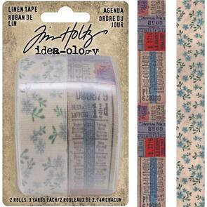 Idea-Ology Tim Holtz Linen Tape 1"X3yd 2/Pkg