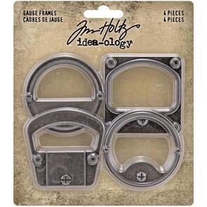 Idea-Ology Tim Holtz Metal Gauge Frames 2"X2" 4/Pkg