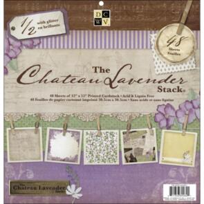 DCWV Single-Sided Cardstock Stack 12"X12" 48/Pkg - Chateau Lavender