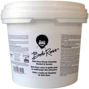 Bob Ross Cleaning Bucket & Screen - White
