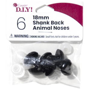 Cousin Shank Back Animal Noses 18mm 6/Pkg