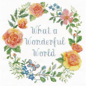 Design Works Counted Cross Stitch Kit 10"X10" - Wonderful World