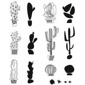 Stampers Anonymous Tim Holtz Cling Stamps 7"X8.5" - Mod Cactus