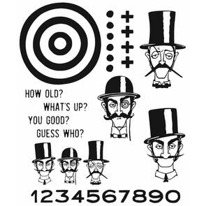 Stampers Anonymous Tim Holtz Cling Stamps 7"X8.5" - Inquisitive