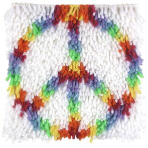 Caron Wonderart Latch Hook Kit 8"X8" - Peace