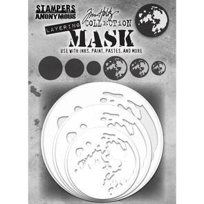 Stampers Anonymous Tim Holtz Layering Mask Set 6/Pkg - Moon