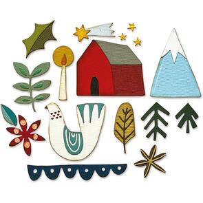 Sizzix Tim Holtz Die Set 14PK - Funky Nordic