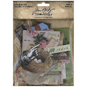 Idea-Ology Tim Holtz Ephemera Pack 102/Pkg - Memoir