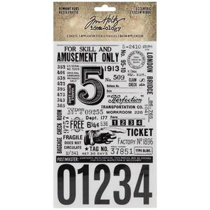 Idea-Ology Tim Holtz Remnant Rubs Rub-Ons 2 sheets/Pkg - Eccentric