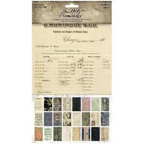 Idea-Ology Tim Holtz Backdrops Double-Sided Cardstock 6"X10" 24/Pkg - Volume #3