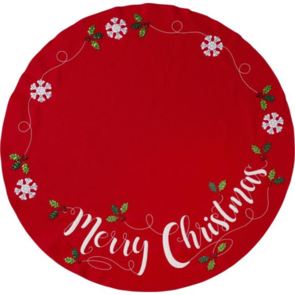 Bucilla Felt Tree Skirt Applique Kit 45" Round - Merry Christmas