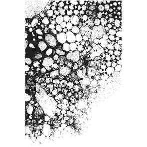 Stampers Anonymous Tim Holtz Cling Stamps 7"X8.5" - Bubbles W/Grid Block