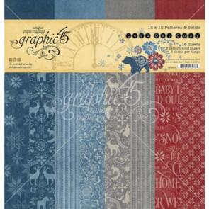 Graphic 45 Double-Sided Paper Pad 12"X12" 16/Pkg-Let's Get Cozy Patterns & Solids