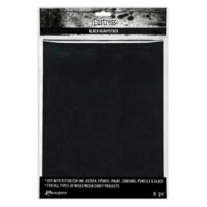 Ranger Ink Tim Holtz Distress Black Heavystock 5/Pkg 8.5"X11"