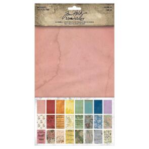 Idea-Ology Tim Holtz Backdrops Double-Sided Cardstock 6"X10" 24/Pkg - Volume #5
