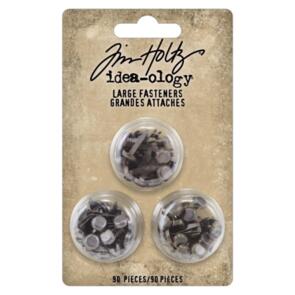 Idea-Ology Tim Holtz Metal Large Fasteners - Antique Silver, Copper & Brass