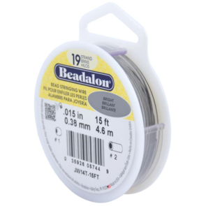 Beadalon Stringing Wire 19-Strand .015"X15' - Bright