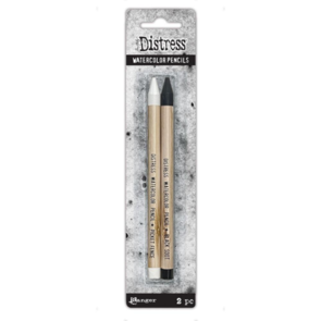 Ranger Ink Tim Holtz Distress Watercolor Pencil 2/Pkg Picket Fence & Black Soot