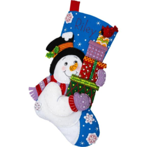 Bucilla Felt Stocking Applique Kit 18" Long - Holiday Gift Tower