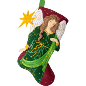 Bucilla Felt Stocking Applique Kit 18" Long - Heavenly Blessings