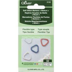 Clover Soft Triangle Stitch Markers - Medium (32pc)