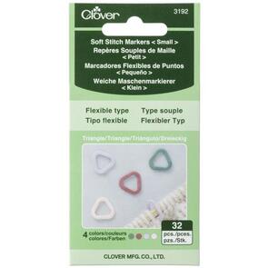Clover Soft Triangle Stitch Markers - Small (32pc)