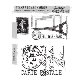 Stampers Anonymous Tim Holtz Cling Stamps 7"X8.5" - I See Paris