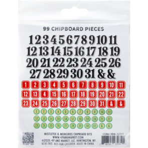 49 and Market Chipboard Set - Bits, Mistletoe And Memories