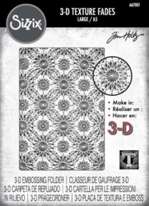 Sizzix 3-D Texture Fades Embossing Folder - Kaleidoscope Large/A5 by Tim Holtz