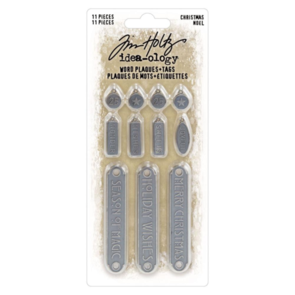 Idea-Ology Tim Holtz Word Plaques + Tags - Christmas