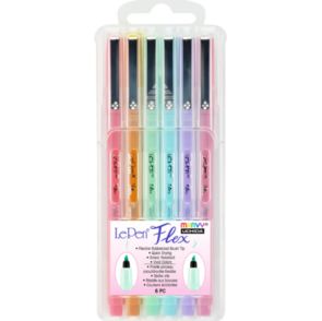 Marvy Le Pen Flex Pastel Pens Set Of 6