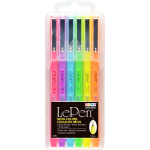 Marvy Le Pen Neon Pens Set Of 6